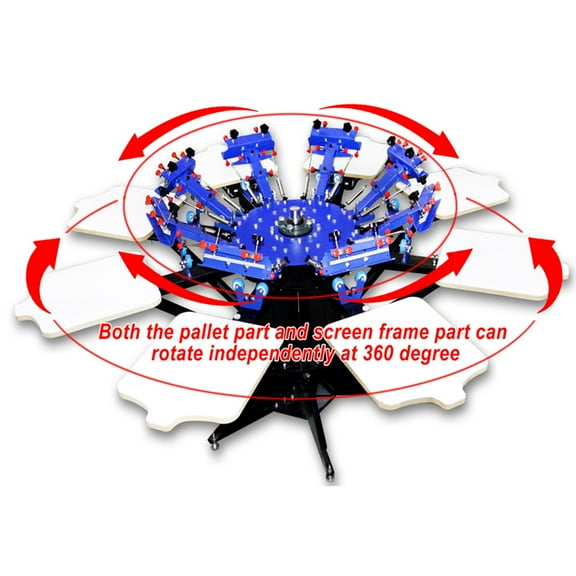 PreAsion Micro-registrated 8 Color 8 Station Precise Matching Color Printer Double Spring T-Shirt Press DIY