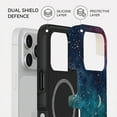thumbnail image 2 of CASETEROID Tough Case for iPhone 17 Pro – Dual-Layer Protection, Shockproof [Compatible with MagSafe] – Cosmic Moonlit Pattern Case, 2 of 4