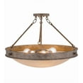 thumbnail image 2 of Meyda Tiffany 158204 Dionne 3 Light 14" Tall Semi-Flush Bowl Ceiling Fixture - Corinth, 2 of 7