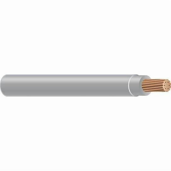 THHN Building Wire, Copper, 10 AWG, 1C, Gray, Stranded, 500 ft