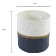 thumbnail image 6 of Gray, White, Beige 12" x 12" Eco Friendly Rope Storage Basket, 6 of 6