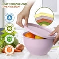 thumbnail image 5 of Greentainer Mixing Bowls with Lids, Plastic Nesting Bowls for Mixing, Serving, Marinating, Kitchen Preparation, Food Storage Mixing Bowl Set, Dishwasher & Microwave Safe, BPA-Free, 5 of 8