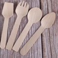 thumbnail image 3 of 100Pcs Disposable Mini Wooden Spoons Forks Dessert Ice Cream Wedding Party Tableware, 3 of 7