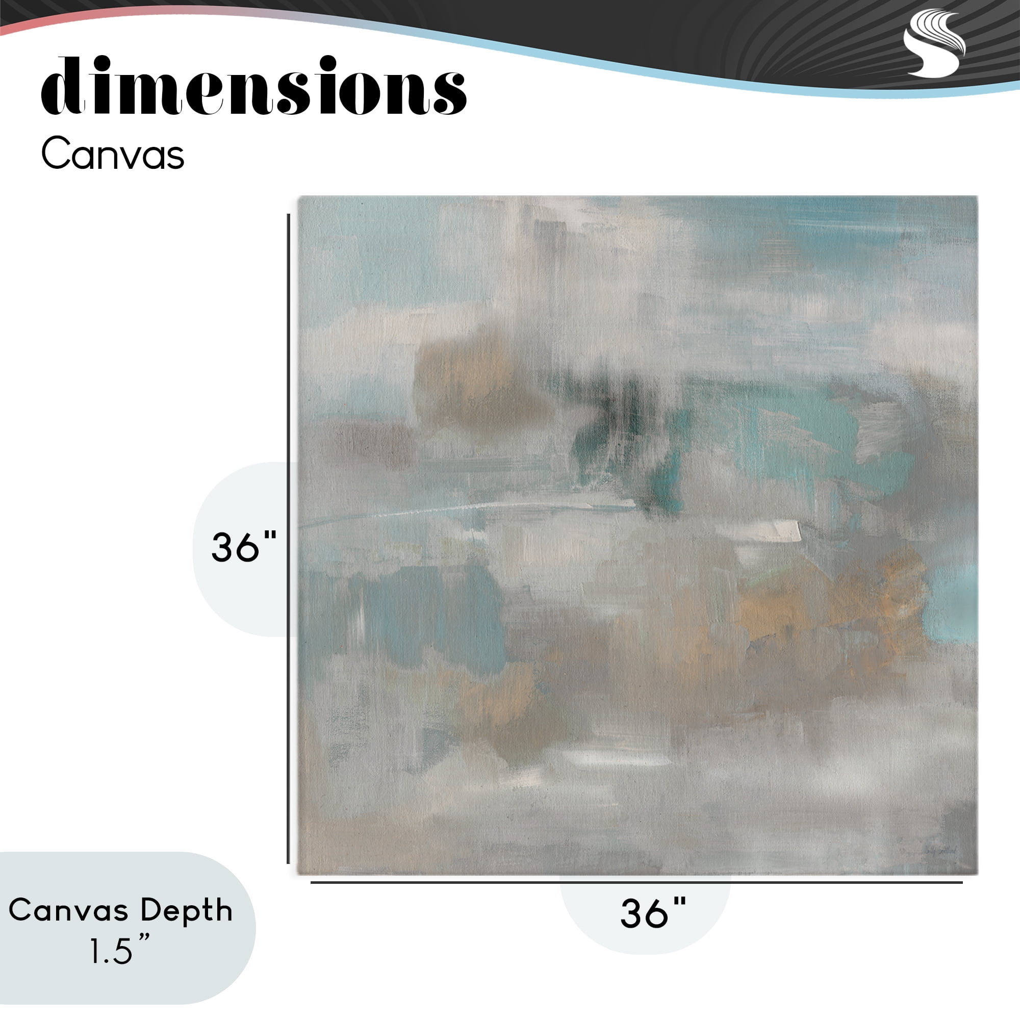 Stupell Industries Serene Soft Abstract Study Canvas Wall Art, design by Sally Swatland