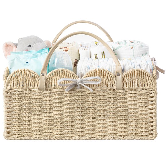 Cesta Portátil para Pañales de Bebé HBlife de Cuerda de Papel