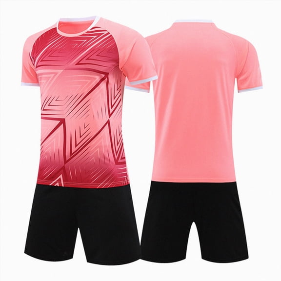 Hessimy Boys 2 Piece Short Sleeve Shirt and Mesh Shorts Sets,Jogging Football Tracksuit 13-14 Years