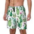 thumbnail image 2 of Fotbe Cactus Plants1 Men’s Swim Trunks Quick Dry Swim Shorts Board Shorts with Mesh Lining-Small, 2 of 9