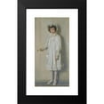 thumbnail image 2 of Edwin Harris 14x24 Black Modern Framed Museum Art Print Titled - The Girl in White, Portrait of Beatrice Harrison Aged Twelve, 2 of 5