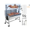 thumbnail image 3 of Huisuilinss Stainless Steel Automatic Rotisserie Grill,Electric BBQ Pig Lamb Rotisserie Roaster,Charcoal Spit Roaster Grill for Outdoor Kitchen, Camping, 3 of 5