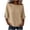 Z-Beige, variant on TGSLY Women's Stripes Linen Tops Lightweight Soft Crew Neck Elbow-Length Sleeve Blouses Relaxed Fit Dressy Casual Curved Hem Shirts XXL