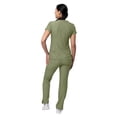 thumbnail image 2 of Adar Pro Everyday Expert Scrub Set For Women - Curved V-Neck Scrub Top & Tapered Drawstring Scrub Pants, 2 of 7