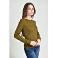 thumbnail image 2 of Blusa basica de manga larga /Juvenil, 0240 (Olivo) verde oscuro G, 2 of 4