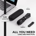thumbnail image 4 of Rolling Square Incharge Xl Cable De Carga Múltiple 6 En 1 Con Alimentación De Carga Ultrarrápida De 100 W Cable Usb Y Usb-C Portátil 6,5 Pies/2 M Negro Urbano, 4 of 5