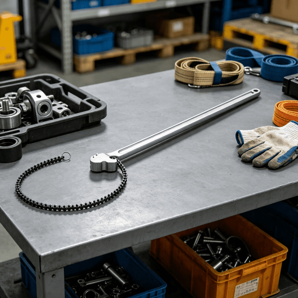 48 Inch CRV Chain Wrench, Reversible with High Strength Jaw & Ergonomic Handle, 13.4 Inch Diameter Capacity, for Pipe Installation & Car Repair