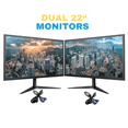 thumbnail image 4 of Model Vary 22" FHD 1080P Computer Monitors, Black, 2 Count, 4 of 4