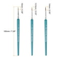 thumbnail image 2 of Uxcell 3pcs Detail Paint Brushes 10mm Nylon Miniature Painting Brush for Watercolor Acrylic Painting(1#,2#,3#), Blue, 2 of 6
