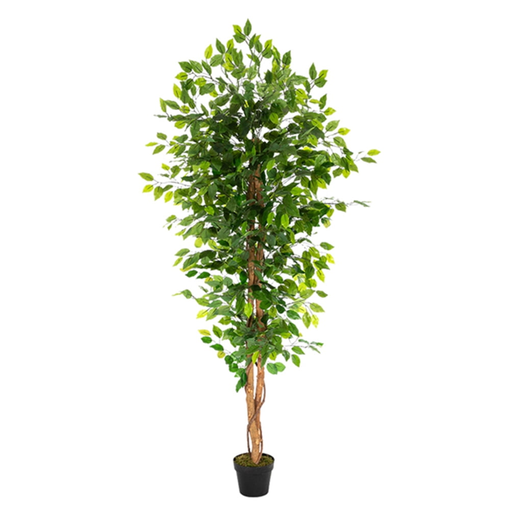 6ft Artificial Banyan Tree Tall Fake Potted Tree Large Faux Olive