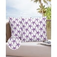thumbnail image 6 of Pack of 2 Outdoor Pillow Covers, Summer Purple Starfish Texture White Waterproof Square Throw Pillowcase Cushion Decorative Pillow Covers for Couch Patio Tent, 26x26 in, 6 of 6