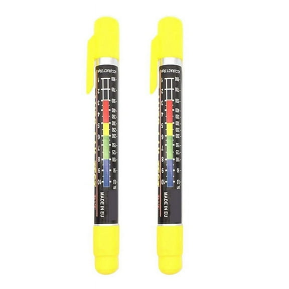 2 PCS Car Paint Thickness Tester Gauge for Tool Crash Checking Meter with Magnetic Tip Scale Indicate