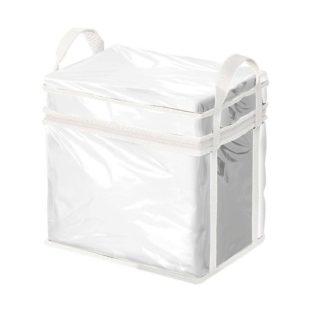 Transparent Storage Box Student Book Storage Bag Transparent Storage Bag Foldable Handheld Books School Supplies Organization Box