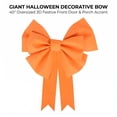thumbnail image 2 of Giant Orange Bow 30"x39", Large Pumpkin Orange Fabric Ribbon Bow for Front Door, Treetop, Party, Holiday Celebration, Car Decoration , Halloween Gift, 2 of 7