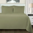 thumbnail image 1 of Cotton Flannel Trellis-Solid Duvet Cover Set by Blue Nile Mills, Twin, Sage, 1 of 1