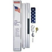 Valley Forge Flag Co 18 ft White Pole W/Poly Flag SFP18F-S