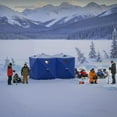 thumbnail image 2 of Large Pop-Up Ice Fishing Tent for 6-8 People, Ice Fishing Shelter with Triple-Layer Insulation Spacious & Functional Interior, Blue, 2 of 7