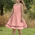thumbnail image 4 of AUNVITO Girls Elegant Dresses Sleeveless Round Neck A-line Party Dance Graduation Mesh Dress, 4 of 8