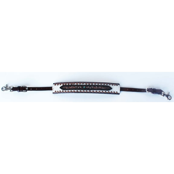 Horse Western Leather Wither Strap Breast Collar Hand Tooled Show Tack 105M80233