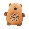 thumbnail image 3 of Almohada de bocadillos de animales Lindo animal de peluche de Cómodo cojín decorativo para habitación de niños Muñeco de peluche de marrón, 3 of 8