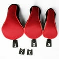 thumbnail image 2 of A99 Golf H03 Wood Driver Head Covers Red/Black Headcovers Interchangeable No. Tags 3pcs/Set, 2 of 3