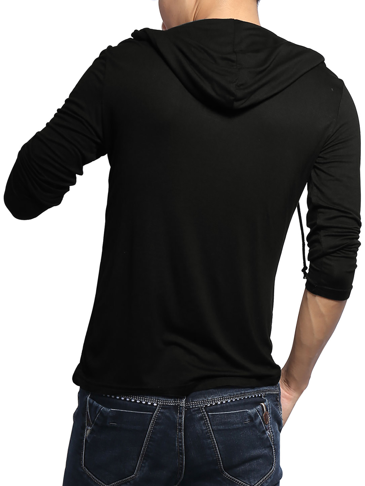 black cowl neck hoodie