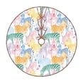 thumbnail image 1 of Fotbe Zebra Colourful Pattern Christmas Tree Skirt, Tree Skirts Plush Christmas Decorations, Christmas Tree Skirts Xmas Decorations Holiday Party Decor-30", 1 of 6