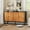 orange-yellow, variant on TrumanPick Modern Sideboard buffet cabinet with storage, Kitchen Storage Cabinet with Retro style 4 Doors for Living Room Dining Room Entryway Hallway