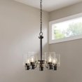 thumbnail image 2 of Castleford 5-Light Satin Bronze Chandelier with Clear Glass Shades for Dining Rooms, 2 of 6