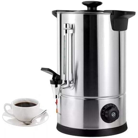 Commercial Coffee Urn Tea Maker Hot Water Beverage Dispenser, 8L/2.11gal Large Stainless Steel Stainless Steel Percolate Coffee Maker Hot Water Urn$$Home Decor, Kitchen, & Other