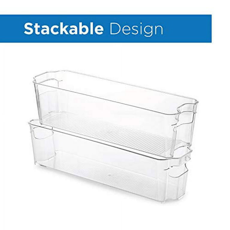 Zulay 4 Pack Clear Refrigerator Organizer Bins - Large, 4 - Smith's Food  and Drug