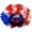 America, variant on Vjnyvs Football Game Flag Colored Fan Wigs Hat, National Flag Afro Fan Wig Headgear Funny Headwear for Soccer Match Celebration Flag Colorful Event Hairband
