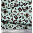 thumbnail image 2 of Soimoi Polyester Crepe Fabric Flower Artistic Print Sewing Fabric Yard 52 Inch Wide, 2 of 3