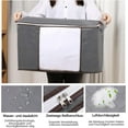 thumbnail image 3 of Collapsible Oversize Storage Bags, 2-Pack Of Durable Fabric Organizers With Clear Window Panel, Reinforced Handles For Closet And Travel Use, 3 of 5