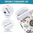 thumbnail image 5 of 40 oz Tumbler With Handle Stainless Steel Insulated Tumbler With Lid for Car Cup Holder Traditional Snowflakes Motifs, 5 of 9