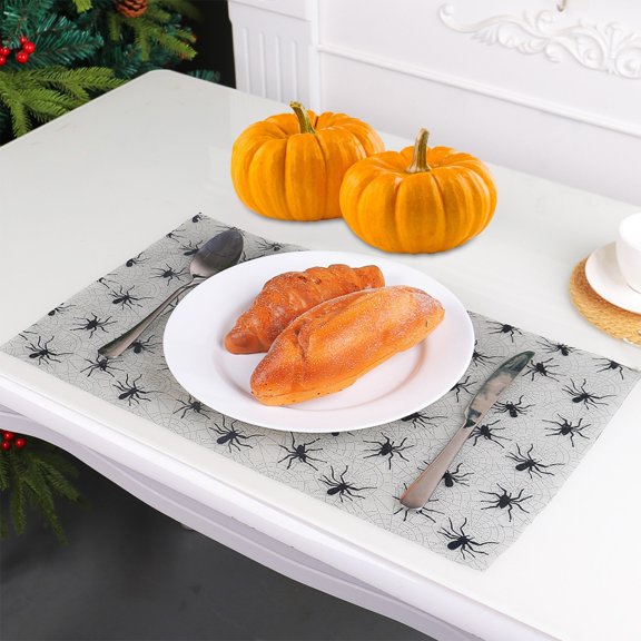 XGFHYJEH Halloween Decorations Indoor, Halloween Decoration Ornament, Halloween Web Yarn Roll Meal Mat Ghost Festival Gathering Table Decoration Net Cloth Table Cloth Table Flag