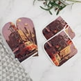 thumbnail image 5 of Fire Engine Car Truck Oven Mitt And Pot Holder Set Oven Glove for Kitchen Baking Cooking Grilling, 5 of 6