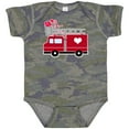 thumbnail image 3 of Inktastic Valentine's Day Red Firetruck with Pink Hearts Boys or Girls Baby Bodysuit, 3 of 5