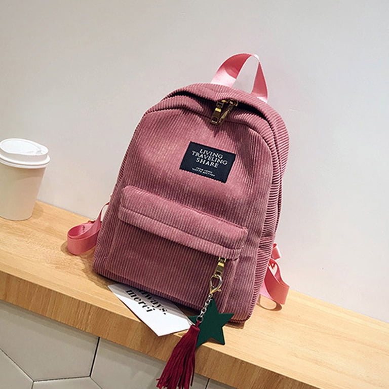 SUSHANG Woman Mini Simple Corduroy Backpacks Campus Style  display picture 3