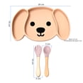 thumbnail image 3 of Plato Para Bebé Con 3 Divisiones, Forma De Perro Y Cubiertos, 3 of 8