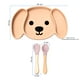 thumbnail image 3 of Plato Para Bebé Con 3 Divisiones, Forma De Perro Y Cubiertos, 3 of 8