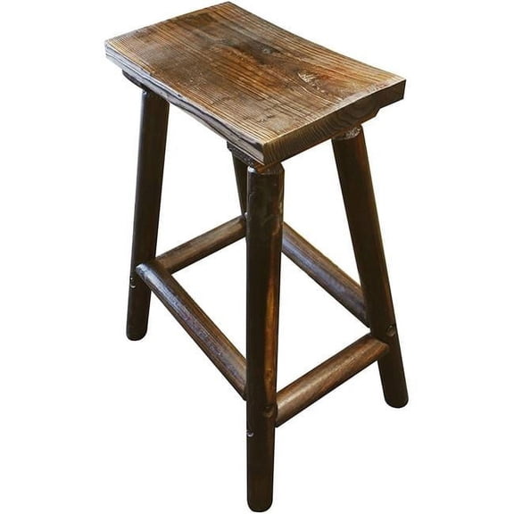 15.4 x 20.9 x 28 in. Char-log Saddle Stool