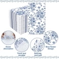 thumbnail image 3 of 100 Pack Blue Floral Paper Napkins Blue Flower Guest Napkins Disposable 3 Ply Floral Decorative Hand Towels Dinner Napkin for Bridal Shower Baby Shower Wedding Birthday Dinner Party Supplies, 3 of 7